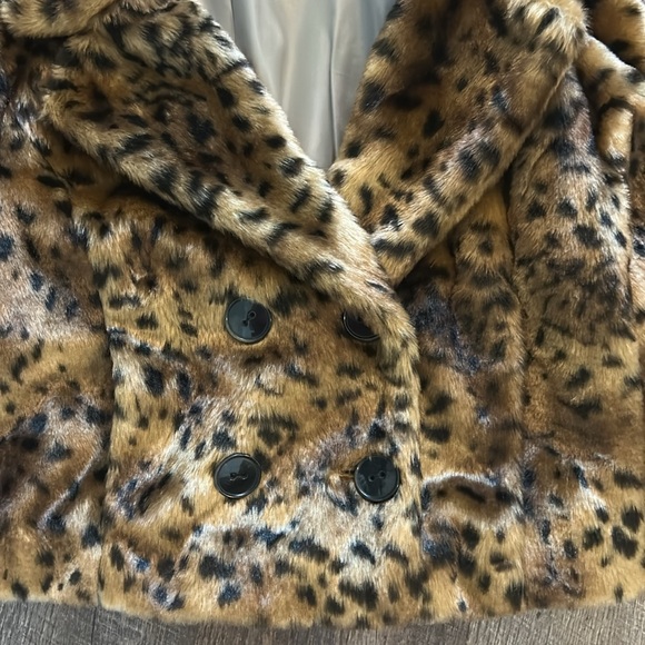 LOFT Leopard Print Faux Fur Jacket - Picture 5 of 6